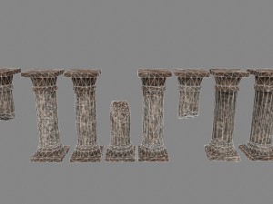 pillar set 3D Модель