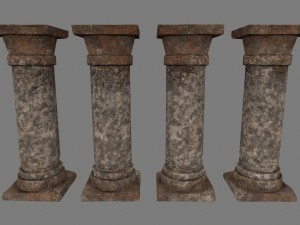 pillar set 3D Модель