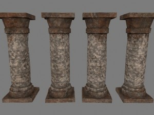 pillar set 3D Модель