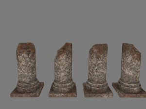pillar set 3D Модель