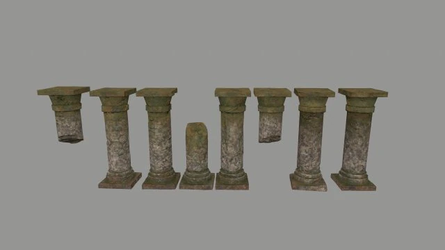 pillar set 3D Model .c4d .max .obj .3ds .fbx .stl .blend 
