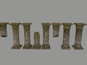 pillar set 3D-Modell