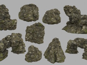forest rocks 3D मॉडल