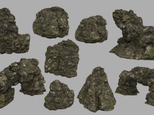 forest rocks Modelo 3D