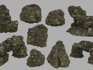 forest rocks 3D Model