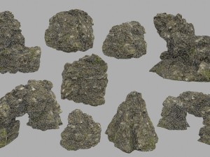 forest rocks Modelo 3D