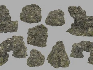 forest rocks 3D Model