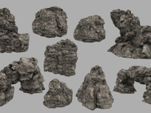 sand rocks 3D-Modell