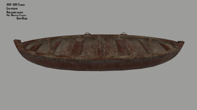 boat 3D Model .c4d .max .obj .3ds .fbx .stl .blend 