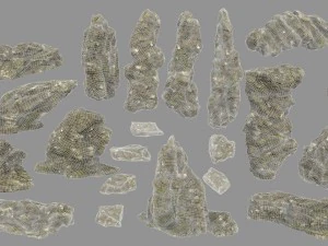 mossy rocks 3D Model