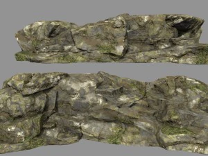 mossy rocks 3D Model