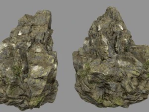 mossy rocks 3D Model