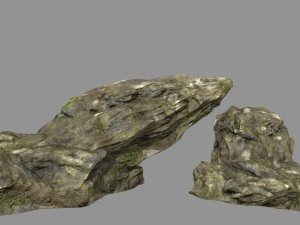 mossy rocks 3D Model