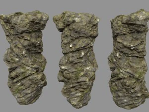 mossy rocks 3D Model