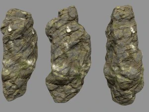 mossy rocks 3D Model