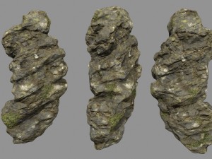 mossy rocks 3D 모델