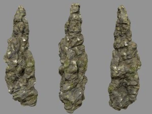 mossy rocks 3D Model