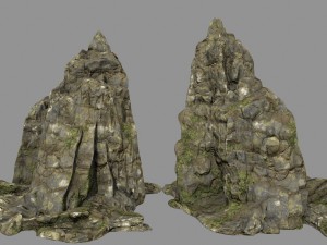 mossy rocks 3D 모델