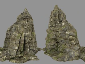 mossy rocks 3D Model