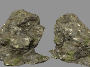 mossy rocks 3D Model