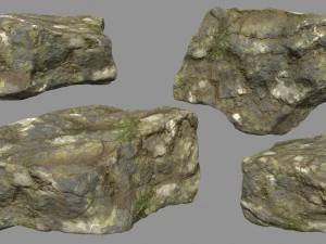 mossy rocks 3D Model