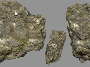mossy rocks 3D 모델