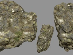 mossy rocks 3D Model