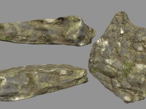 mossy rocks 3D Model