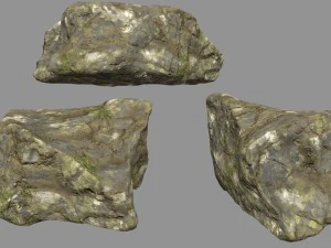 mossy rocks 3D Model