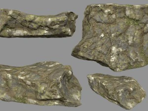 mossy rocks 3D Model