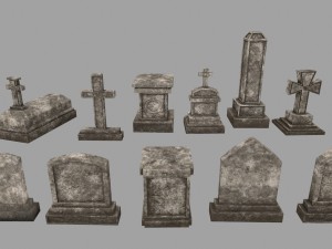 tombstone set 3D Model