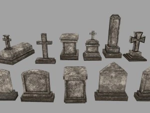 tombstone set 3D Model