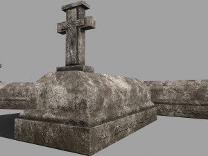 tombstone set 3D Model