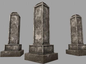 tombstone set 3D Model