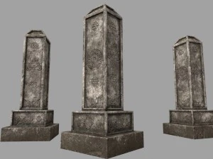 tombstone set 3D Model