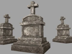 tombstone set 3D Model