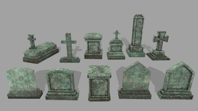 tombstone1 3D Model .c4d .max .obj .3ds .fbx .stl .blend