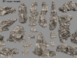 desert rocks Modelo 3D