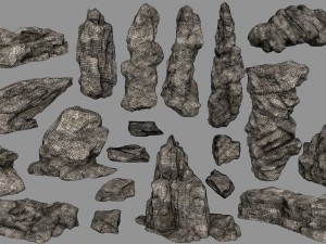 desert rocks 3D Model