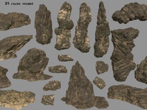 desert rocks 3D Model
