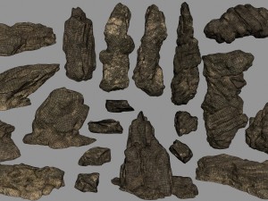 desert rocks 3D 模型