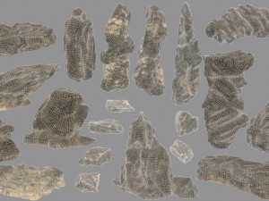 desert rocks 3D 模型