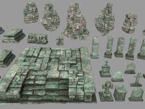 ruin set 3D Model