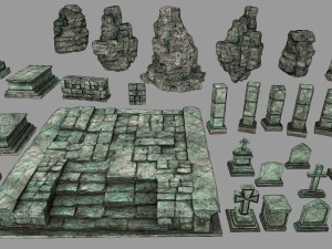 ruin set 3D Модель