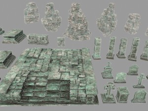 ruin set 3D Модель