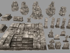ruin set 3D Model