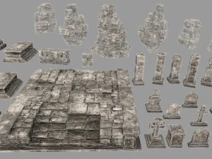 ruin set 3D Model