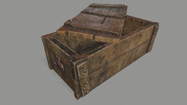 oldchest Model 3D .c4d .max .obj .3ds .fbx .stl .blend 