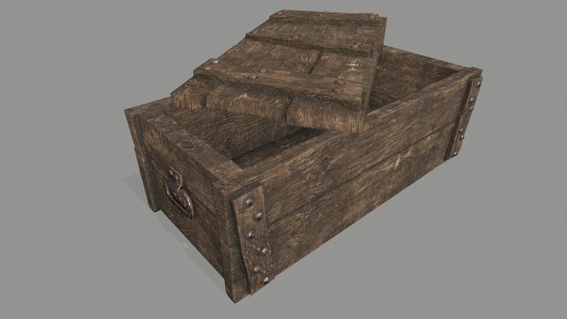 oldchest 3D Модель .c4d .max .obj .3ds .fbx .stl .blend 