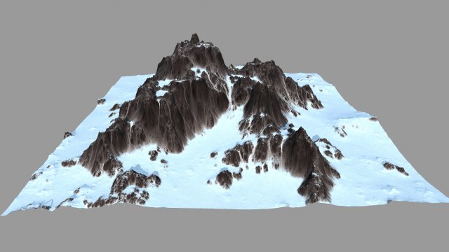 snowmountain Model 3D .c4d .max .obj .3ds .fbx .stl .blend 